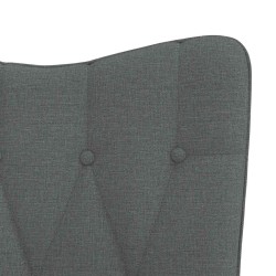 Chaise de relaxation Gris foncé Tissu 
