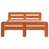 Cadre de lit sans matelas cire marron 120x190cm bois pin massif 
