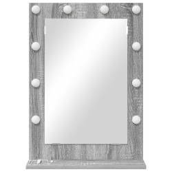 Miroir de Maquillage Gris sonoma Panneau de particules, Verre 