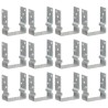 Piquets de clôture 12 pcs argenté 12x6x15 cm acier galvanisé 