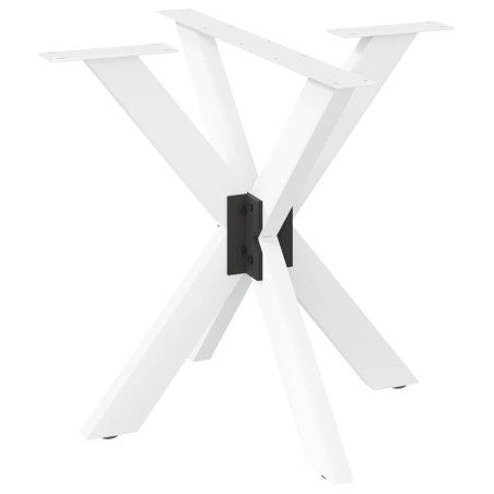 Pied de table à manger en forme d'araignée, blanc, 85 x 85 x (72-73) cm, acier 