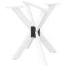Pied de table à manger en forme d'araignée, blanc, 85 x 85 x (72-73) cm, acier 