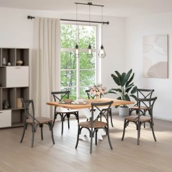 Pied de table à manger en forme d'araignée, blanc, 85 x 85 x (72-73) cm, acier 