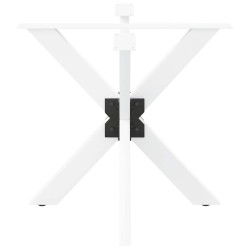 Pied de table à manger en forme d'araignée, blanc, 85 x 85 x (72-73) cm, acier 