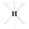 Pied de table à manger en forme d'araignée, blanc, 85 x 85 x (72-73) cm, acier 