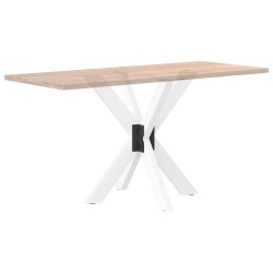 Pied de table à manger en forme d'araignée, blanc, 85 x 85 x (72-73) cm, acier 