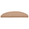 Tapis de marches d'escalier 15 pcs Marron clair 65x21x4 cm 
