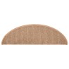 Tapis de marches d'escalier 15 pcs Marron clair 65x21x4 cm 