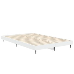 Cadre de lit sans matelas blanc 120x190 cm bois d'ingénierie 