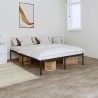 Cadre de lit métal sans matelas noir 160x200 cm 