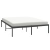 Cadre de lit métal sans matelas noir 160x200 cm 