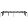 Cadre de lit métal sans matelas noir 160x200 cm 