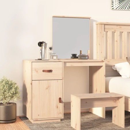 Coiffeuse 95x50x134 cm Bois de pin massif 