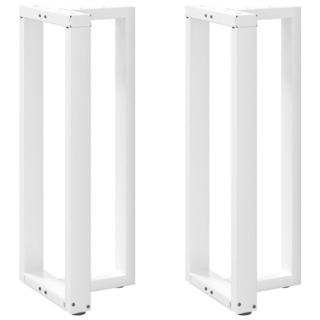 Pieds de table de bar en T, 2 pièces, blanc, 40 x 35 x (100-101) cm, acier 