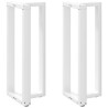 Pieds de table de bar en T, 2 pièces, blanc, 40 x 35 x (100-101) cm, acier 