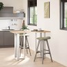 Pieds de table de bar en T, 2 pièces, blanc, 40 x 35 x (100-101) cm, acier 