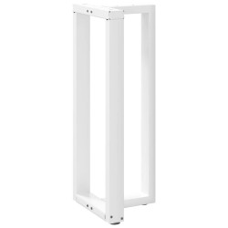 Pieds de table de bar en T, 2 pièces, blanc, 40 x 35 x (100-101) cm, acier 