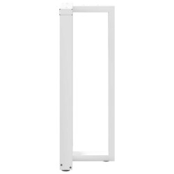 Pieds de table de bar en T, 2 pièces, blanc, 40 x 35 x (100-101) cm, acier 