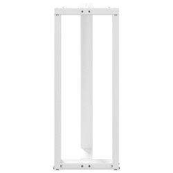 Pieds de table de bar en T, 2 pièces, blanc, 40 x 35 x (100-101) cm, acier 