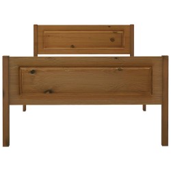 Cadre de lit sans matelas pin massif marron miel 100x200 cm 