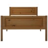 Cadre de lit sans matelas pin massif marron miel 100x200 cm 
