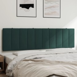 Coussin de tête de lit vert foncé 180 cm velours 