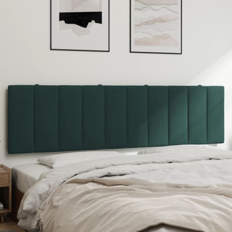 Coussin de tête de lit vert foncé 180 cm velours 