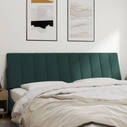 Coussin de tête de lit vert foncé 180 cm velours 