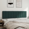 Coussin de tête de lit vert foncé 180 cm velours 