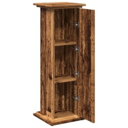 Piédestal avec rangement vieux bois bois d'ingénierie 