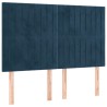 Têtes de lit 4 pcs Bleu foncé 72x5x78/88 cm Velours 