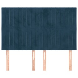 Têtes de lit 4 pcs Bleu foncé 72x5x78/88 cm Velours 