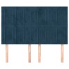 Têtes de lit 4 pcs Bleu foncé 72x5x78/88 cm Velours 
