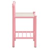 Tables de chevet 2 pcs Rose et transparent Métal et verre 