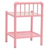 Tables de chevet 2 pcs Rose et transparent Métal et verre 