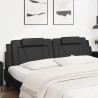 Coussin de tête de lit noir 200 cm similicuir 