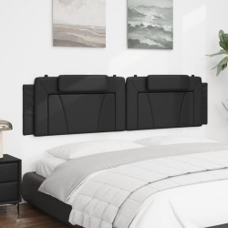 Coussin de tête de lit noir 200 cm similicuir 