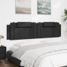 Coussin de tête de lit noir 200 cm similicuir 