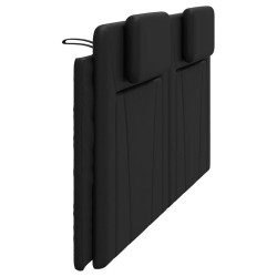 Coussin de tête de lit noir 200 cm similicuir 