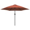 Parasol de jardin avec mât en métal terre cuite 300 cm 