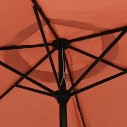 Parasol de jardin avec mât en métal terre cuite 300 cm 