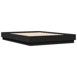 Cadre de lit sans matelas noir 135x190 cm 