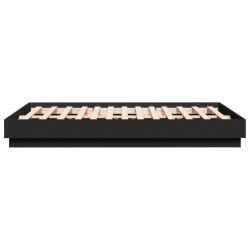 Cadre de lit sans matelas noir 135x190 cm 