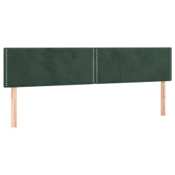 Têtes de lit 2 pcs Vert foncé 100x5x78/88 cm Velours 