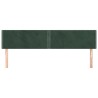 Têtes de lit 2 pcs Vert foncé 100x5x78/88 cm Velours 