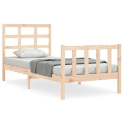 Cadre de lit sans matelas 100x200 cm bois massif de pin 