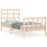 Cadre de lit sans matelas 100x200 cm bois massif de pin 