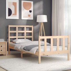 Cadre de lit sans matelas 100x200 cm bois massif de pin 