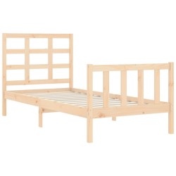 Cadre de lit sans matelas 100x200 cm bois massif de pin 