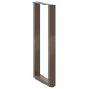 Pieds de table console en U, 2 pièces, acier naturel, 38 x (72-73) cm 